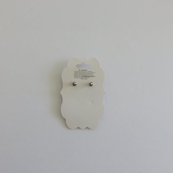 (#I) Nicole Purest Essence Lip Dangling Earrings Faux Rhinestone Silver - Picture 4 of 5